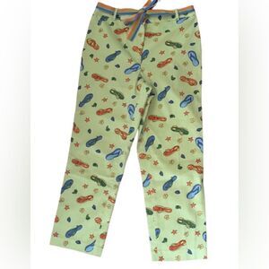 Randi M Lime Green Flipflop Capri pants Size 14